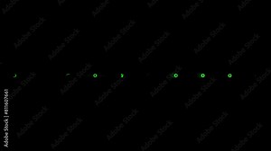Sequence of binary numbers crossed by a green laser
