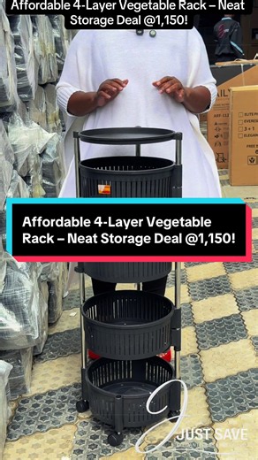4-Layer Vegetable Rack – Space-Saving Kitchen Organizer