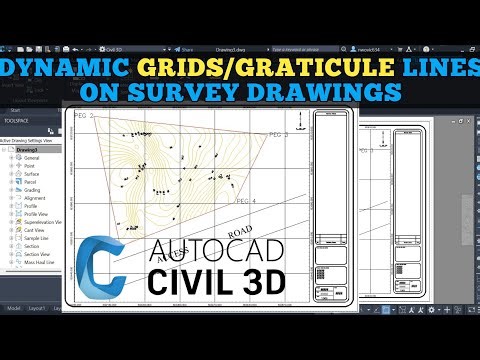How to add Dynamic Grids/Graticule lines on Survey Drawings (2) || Add Reference grids as a Beginner