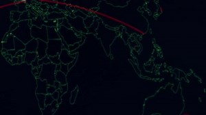 World Map Different Targets Cyber Attack Hacking Technology Concept Macro