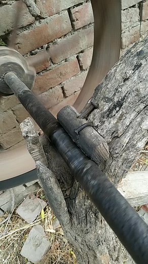 Traditional Threshing Machine in Rural Farming