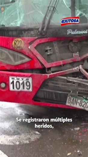 🔴🔵 Two “El Rápido” buses crash, causing heavy traffic in Cercado de Lima