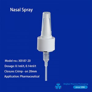 [Hot Item] 20mm Aluminum Crimp on Nasal Sprayer Pump Metered Dose with Clear Cap