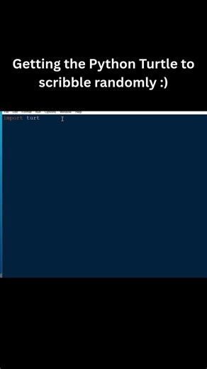 Getting the Python Turtle to Scribble Randomly #fyp #coding #python #learntocode #programming