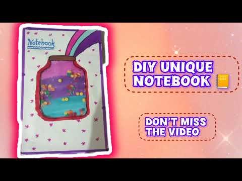 Diy unique glitter notebook cover #diy #craftyhome #diycrafts