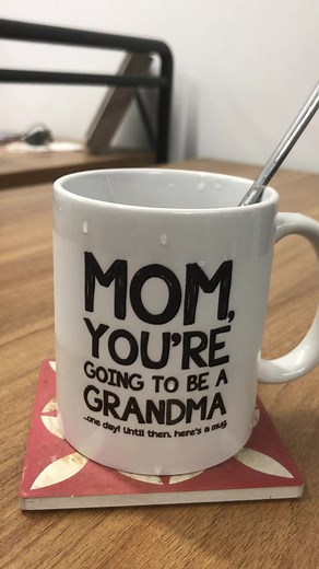 Mom you’re going to be a grandma christmas gift ceramic coffee mug #LaPuraCrema #Mom #momsoftiktok #grandma #mug #coffeemugscollection #ceramicmug #gifts #grandmagiftideas #momgiftideas #christmasgift