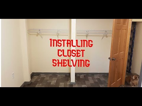 Closetmaid Closet Shelf Kit with Rod Install. DIY
