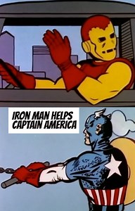 50K views · 2.1K reactions | What did you guys think of when Iron Man helped a trapped Captain America in the 1966 animated series, Marvel Super Heroes? #captainamerica #ironman #marvel #marvelsuperheroes #animatedseries #sixties #60s #60scartoons #60snostalgia #easteregg #spoiler #saturdaycartoons #saturdaymorningcartoons | Rare Action Figures | Facebook