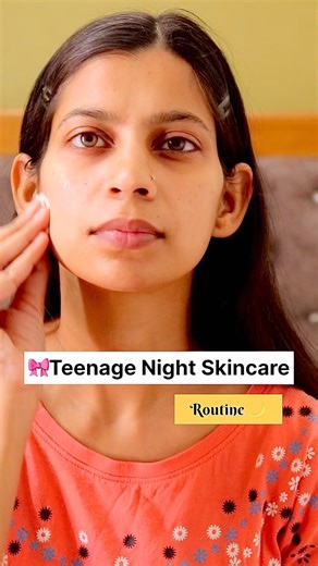 🌙Teenage Night Skincare Routine 🌸 #skincare #skincareroutine #shorts