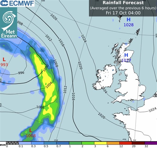 High Pressure brings settled & calm weather over the next few days ☁️ It'll be mostly cloudy with just a few patches of mist & drizzle 🌂 Turning unsettled over the weekend with rain & blustery winds 🌧️🍃 Please stay up to date on our websiteℹ️ met.ie/national-forecast.html | Met Éireann