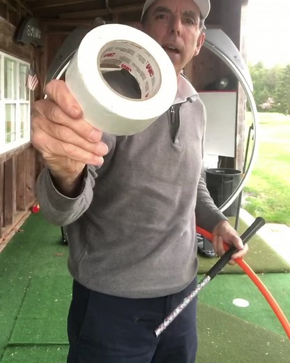 DIY Golf Swing Plane Trainer with a Hula Hoop