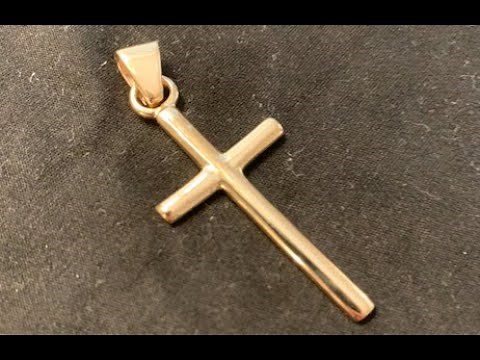 Handmade 10K Gold Cross Pendant