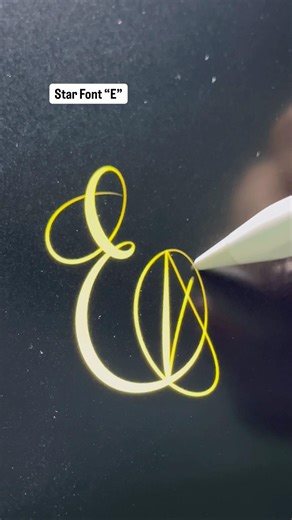 Star Font “E” #tutorial #reels #viral #shorts