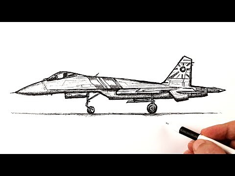 How to draw a military fighter jet