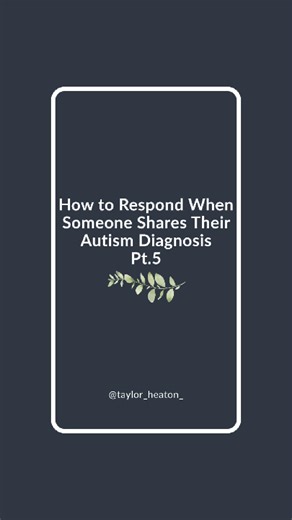 How to Respond to an Autism Diagnosis Pt.5 When an autistic person shares their diagnosis, comments such as everyone is a little autistic or you are so high functioning can feel invalidating, and they often overlook the depth of that person’s lived experience. Mom On The Spectrum and the full video at https://youtu.be/F5keGMART3s?si=0RKIE2Y2,KrSwR7g offer additional reflections, and if you have shared your autism diagnosis with someone, I would appreciate hearing about that experience in the com