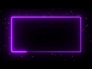Glowing frame black screen | Neon light border | Frame template video background