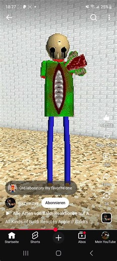 baldi eating an Apple