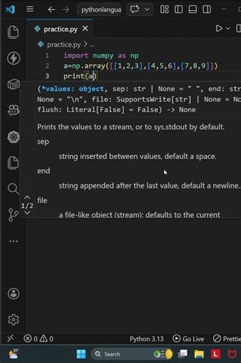 42 Python Program for transpose of a matrix #transposeofamatrix