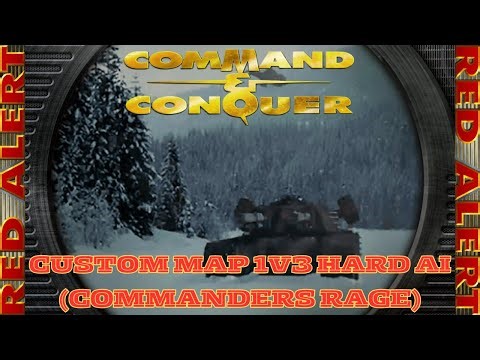 Command And Conquer Red Alert 1v3 Hard (Custom: Commanders Rage) RTS Gameplay PC 2026
