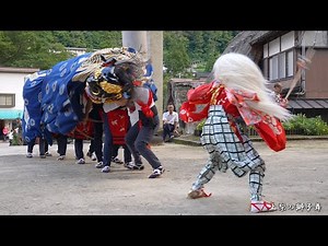 こきりこ祭りの獅子舞 五箇山上梨の獅子舞 2025年 / 富山県南砺市上梨白山宮