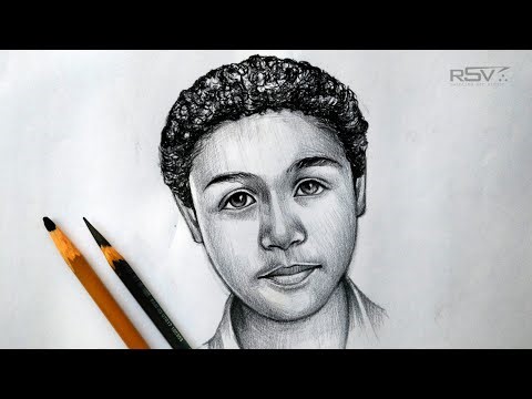 How to draw teenage boy face | cute boy pencil drawing | step by step | black and white