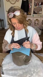 Have you seen the new Fleur De Lis Stencils by Totally Dazzled? Watch how Kathy uses the stencil to create a gorgeous and custom pantry jar. Get your stencils and create custom items here: https://www.totallydazzled.com/products/fleur-de-lis-rhinestone-stencil-set?_pos=1&_sid=a67209bda&_ss=r | Totally Dazzled