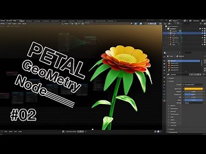 Procedural Flower with Geometry Nodes in Blender 4.4.1 #02