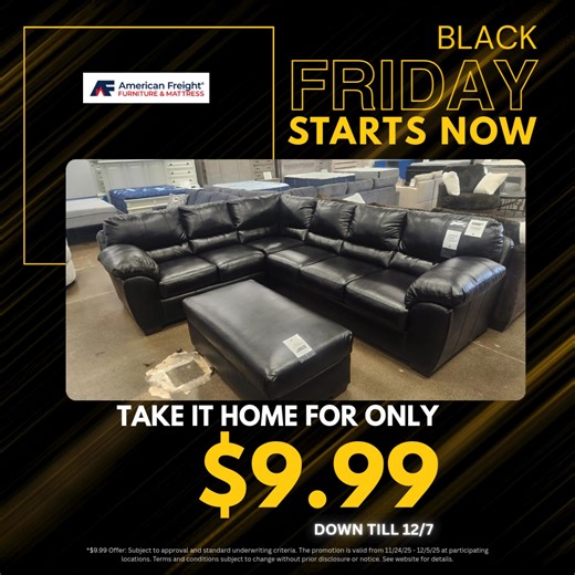 🔥 BLACK FRIDAY IS HERE! 🔥 WARNING: These deals are causing CHAOS in the warehouse! People are grabbing sofas like it’s the last slice of pizza! 😂 ✅ 100% Free Layaway ✅ Same-day delivery available or take it home with you! ✅ In stock (for now)! Assortment & availability may vary by location. We are located at: 5749 Preston Highway, Louisville Ph: 1 502-789-6590 | American Freight Furniture, Mattress, Appliance