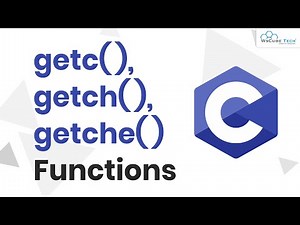 What are getc, getch, getche and getchar in C Programming | C in Hindi