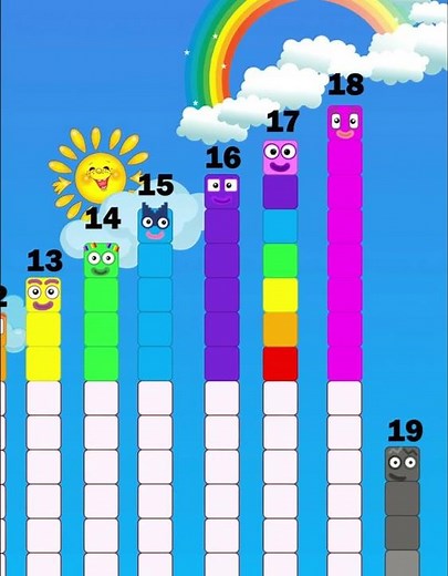 Numberblocks Comparison 10 11 12 13 14 15 16 17 18 19 20 Standing tall Numberblocks