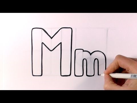 How to Draw a Cartoon Letter M and m