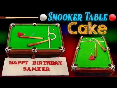 Snooker Table Cake - Pool Cake - Billiards