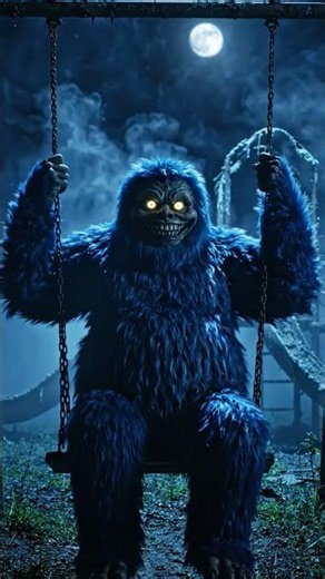 🌙 Huggy Wuggy on the Swing at Midnight… 😨Creepiest Playground Horror Ever 👹 | Realistic CGI Short