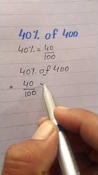 40% Of 400 |Percentage Trick|Math Quiz