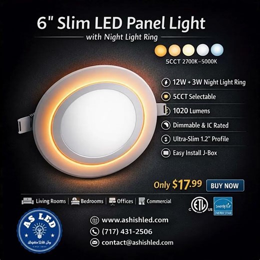 6" Slim LED Panel Light