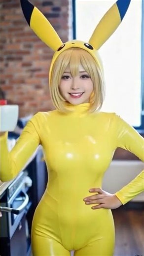 Pikachu Cosplay in a Japanese Cafe #コスプレ #cosplayer #コスプレイヤー #cosplay #shorts #pokemon