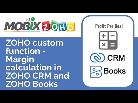 ZOHO custom function | margin calculation in ZOHO CRM and ZOHO Books | MOBIX