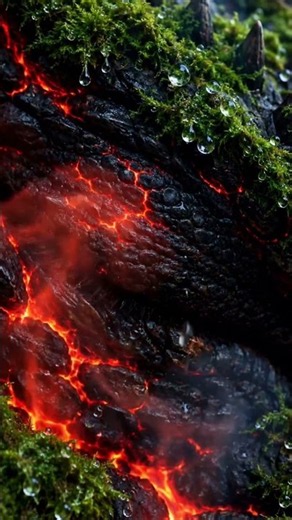 Volcano Dragon Eye - 4K Ultra Realistic AI Animation [Moss & Lava]