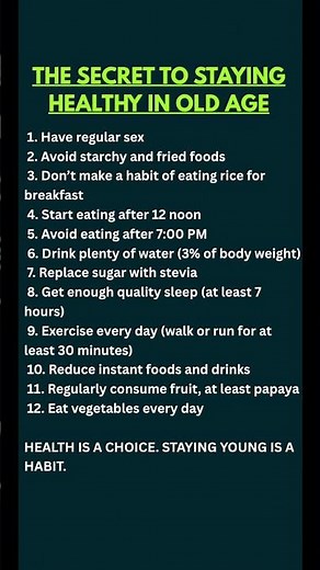 The Secret to Staying Healthy in Old Age That Most People Ignore