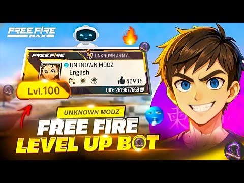 FREE FIRE LEVEL UP BOT 🔥 | FREE FIRE AUTOMATIC LEVEL UP BOT 😱 | UNKNOWN MODZ