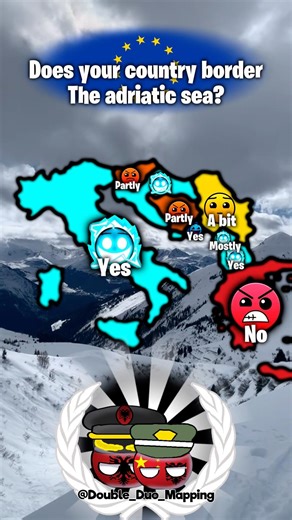 Does your country border the adriatic sea? #geography #geographythroughmaps