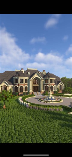 New Jersey Mansion built with @Waspycraft with terrain by @Airtugmc and help from @tacosquad.mc Download/Schematic link in bio #minecraft #mansion #mc #interior