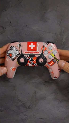 Satisfying Swiss PS5 Controller Wrap 🇨🇭 World Cup 2026