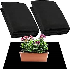 2 Pack Black Capillary Mat, 47.2 in x39.4 in Capillary Watering Mat, 3mm Thick Water Wicking Mat, Automatic Plant Watering Mat, Watering System for Seedlings Indoor Potted Plants