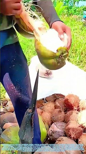 Stripping the Husk: The Pointed Tool That Reveals a Coconut's Shell