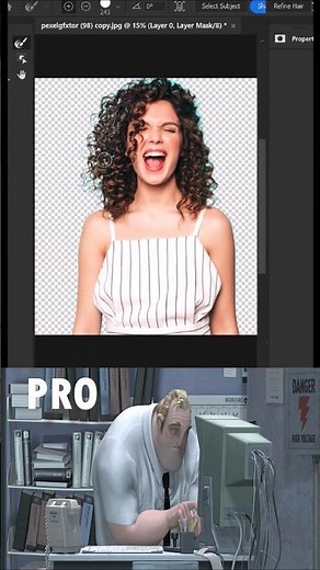 Photoshop Hair Masking Tutorial | Cut Out Hair Easily #shorts