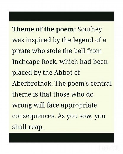 class 12 english chapter 2.3 Inchcape Rock appreciation