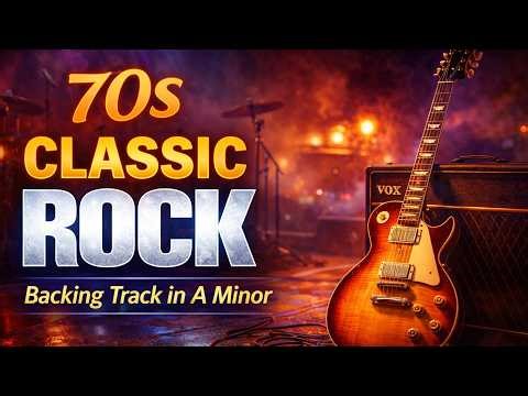 70s Classic Rock Backing Track in A Minor | Vintage Guitar Jam Track