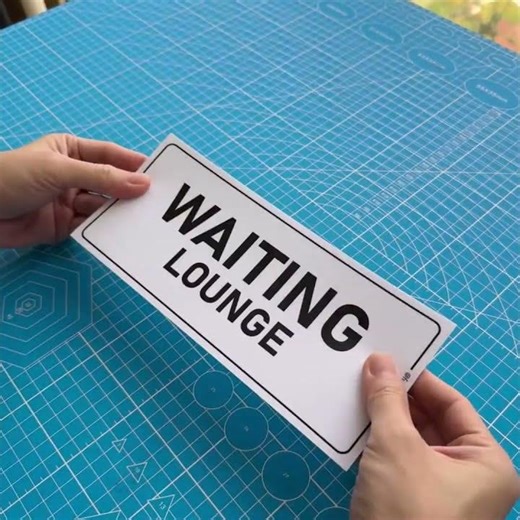 Waiting Lounge Menunggu Sign Notice Label Waterproof Heavy Duty Malaysia Premium Sticker