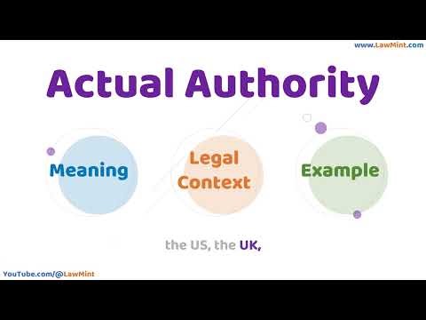 Actual Authority Meaning Legal Context & Example Legal Terms Simplified @LawMint